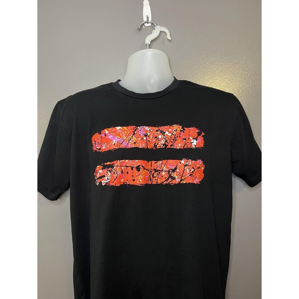 Ed Sheeran Shirt Mens Large Black Equals Tour Cities Band Concert Graphic Tee